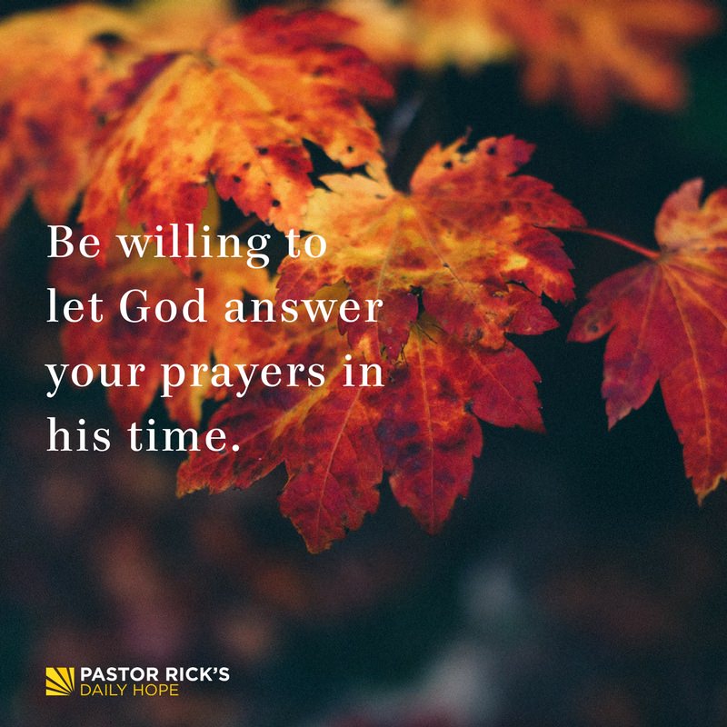 Devotional image from Rick Warren