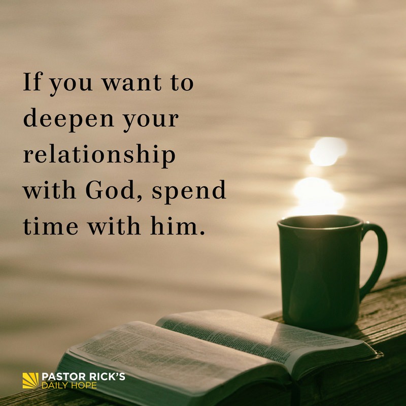 Devotional image from Rick Warren