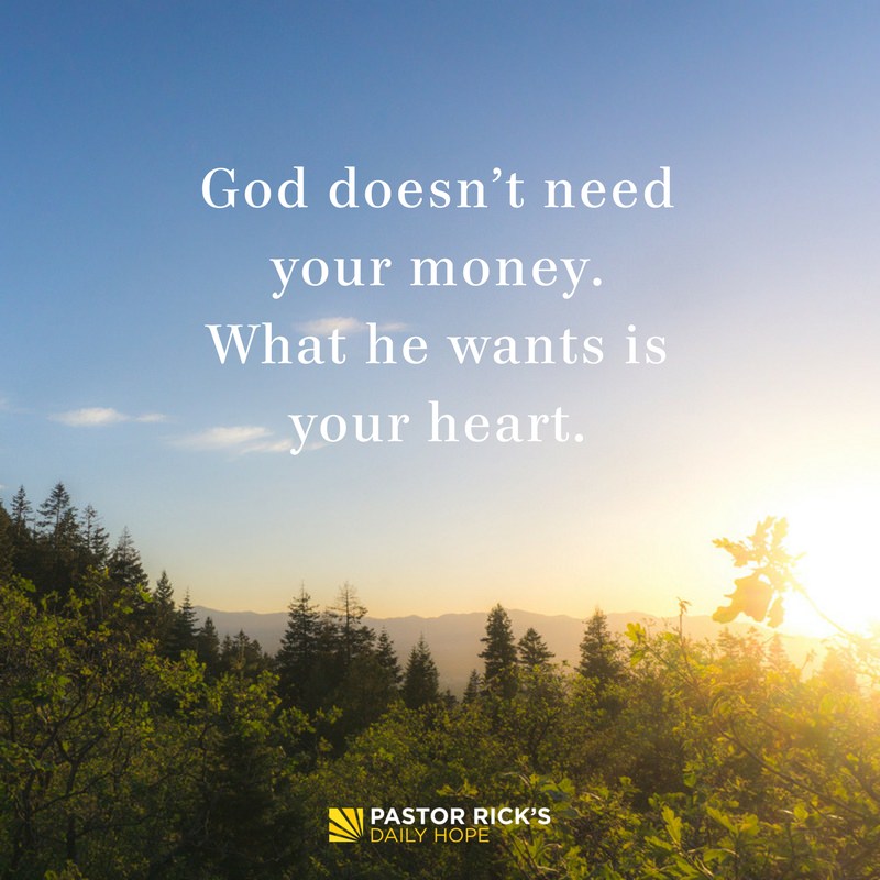 Devotional image from Rick Warren