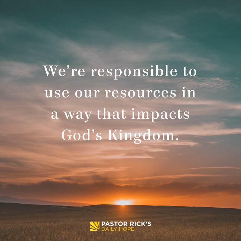 Devotional image from Rick Warren